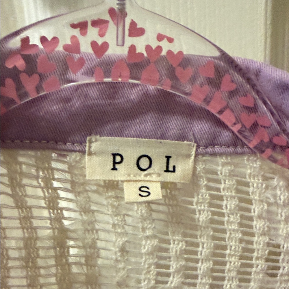 POL Lavender Patchwork Floral Button-Front Jacket… - image 3